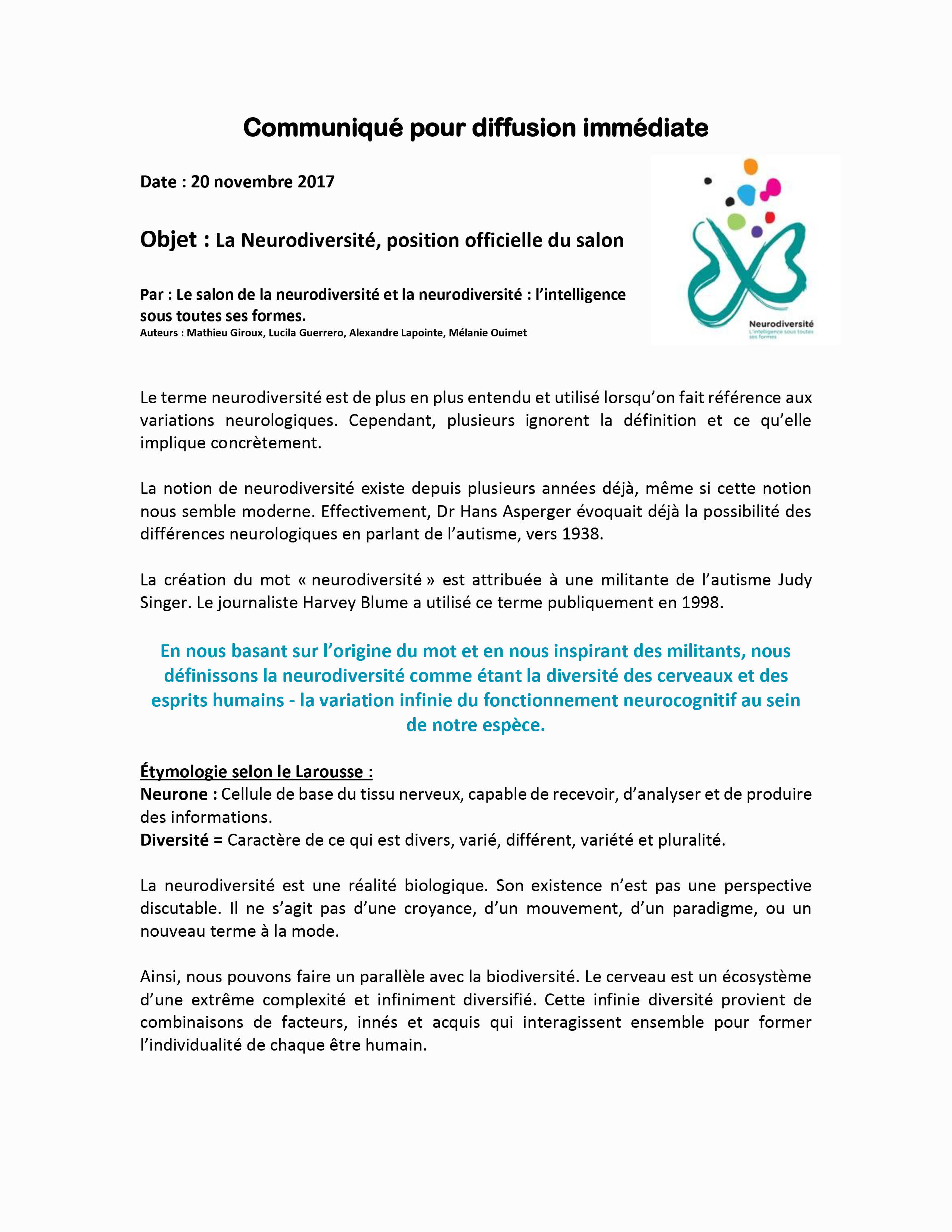 neurodiversité, définition la neurodiversité, le concept, définition