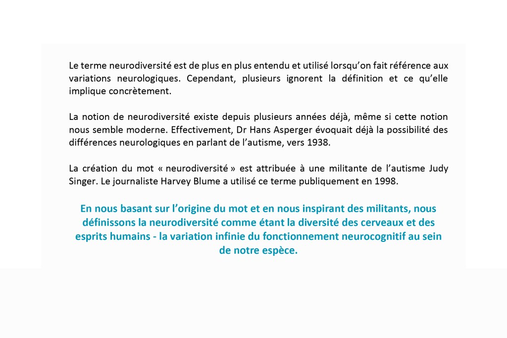La Neurodiversité et sa définition, parlons-en